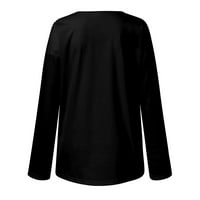 Nova gornja košulja s okruglim vratom zimski gornji dio s patentnim zatvaračem dugih rukava veliki ženski gornji dio košulje kratkih