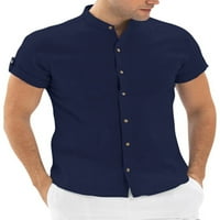 Muška majica, jednobojna Majica, Majice kratkih rukava, pripijene ljetne košulje, bluza za odmor, tamnoplava, majica s kratkim rukavima