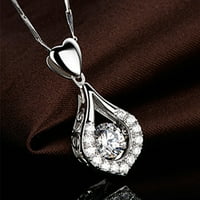 Archer romantično srce privjesak u obliku suze s umetkom od kubičnog cirkonija ženska ogrlica Nakit
