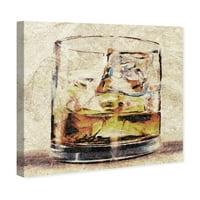 Wynwood Studio Pijeva i alkoholna pića na zidno umjetničko platno otisci 'Scotch Glass' kućni dekor, 30 30