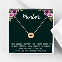 Ogrlica Anavia Mentor Compass, nakit kompasa, poklon mentora, poklon nakita, pokloni za učitelje, poklon za šefa, rođendanski poklon,