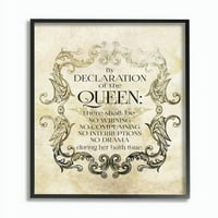 Kraljičina deklaracija uokvirena kupaonska umjetnost na zidu Melodie Hogan
