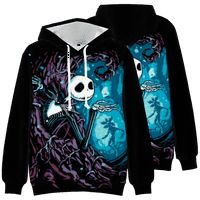 Animacija za odrasle, 3-inčni bojanka, Božićna noćna mora, pulover Jack Sallie, majica s kapuljačom s 3-inčnim printom