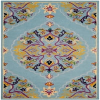 Višenamjenski ručno izrađeni tepih u svijetloplavoj boji u boji 9605