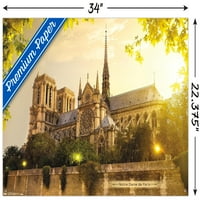 Plakat na zidu Notre Dame s gumbima, 22.375 34