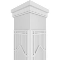Ekena Millwork 10 W 8'H Obrtnica Klasični kvadrat Kolumna s trenarskim shakerom W Prairie Capital & Prairie baza