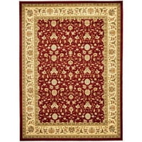 Tradicionalni tepih s obrubom od crvene Slonovače, kvadrat 6' 6'