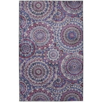 Mohawk Home Prizmatic Florence Medallion Purple Precision Tiskani tepih, 8'x10 ', ljubičasta