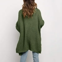 Džemperi-Kardigani za žene, ženski kardigani s dugim rukavima s otvorenim prednjim dijelom, drapirani džemperi s uskim pletenjem,