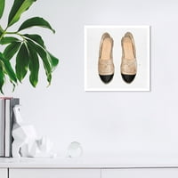 Wynwood Studio ispisuje dame papučice modne i glam cipele zidne umjetničke platneno platno print smeđi tan 12x12