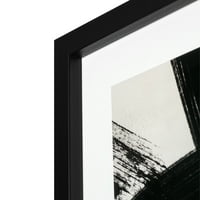 Umjetnička galerija minimalistički apstraktni dizajn, uokvireni Crno-Bijeli zidni tisak