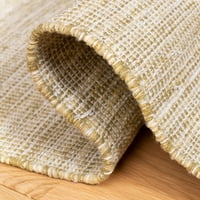 Jednobojni tkani pamučni tepih od zelene masline, 2'3 8'