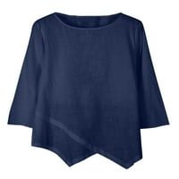; / Ženski široki jednobojni džemper s okruglim vratom dugih rukava široki džemper ležerni gornji dio bluza majica