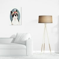 Wynwood Studio platno cvjetni pse Portret moda i glam srca zidna umjetnička platna Print bijelo svijetlo plava 16x24