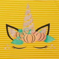 Btween Girls jesen Harvest Unicorn Tie-front majica s Scrunchie, veličine 7-12