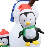 Dječji divovski snjegović na napuhavanje s visećim prijateljima pingvina
