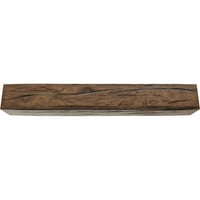 Ekena Millwork 6 W 4 h 12'l 3-strana Riverwood Endurathane Fau Wood Strop Grep, premium star