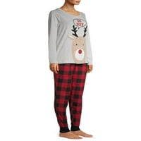 Usklađivanje obiteljske božićne pidžame žene i žene plus oh jelena s 2 komada pidžame set