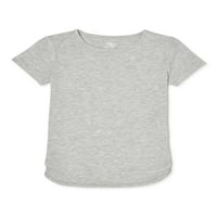 Atletic Works Girls's Solid majica s kratkim rukavima, veličine 4- & Plus