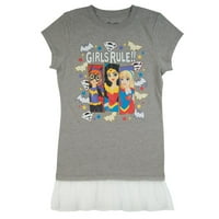 Majica za djevojčice superheroja s ukrasom od tila