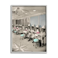 Stupell Industries Women sušenje kose u retro ljepotinom salonu, 30, dizajn Mindy Sommers