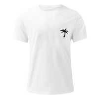 Muški modni topovi, ljetna majica Na plaži s printom malog stabla, bluza, majica kratkih rukava s okruglim vratom