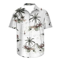 Muške majice, bluze, Plus size, rasprodaja, Muška moda, ležerni gumbi, havajski print, košulja s kratkim rukavima s kratkim rukavima