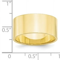 Ravni prsten od primarnog zlata s ugraviranim žutim zlatom veličine 4