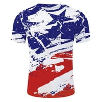 Muška Patriotska majica s grafičkim printom, majica s punim izrezom za Dan neovisnosti