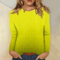 Ženska modna ležerna svestrana jesenska ležerna majica s okruglim vratom s dugim rukavima s printom