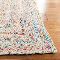 Tkani tepih u prugama u boji Bjelokosti, 11' 15'