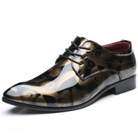 Rasprodaja u A-listi / muške modne vjenčane cipele od svijetle kože sa šiljastim nožnim prstima na vezanje; poslovne cipele;