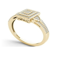 10K dijamantni zaručnički prsten u 10K žutom zlatu