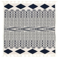 Dobro tkani Cruz petlja po petlja u tamnoplavoj boji s marokanskim plemenskim geometrijskim uzorkom 2'3 7'3 prostirka za trčanje