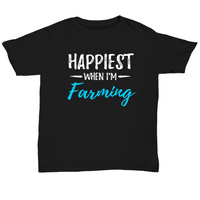 Najsretnije je kad se bavim poljoprivredom Majica zabavna ideja za poklon farmeru