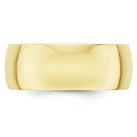 Lagani polukružni prsten od žutog zlata, veličine 4,5