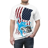 Majica za ribolov Basa s američkom zastavom & Nbsp & Nbsp & Nbsp & Nbsp & Nbsp & nbsp-3