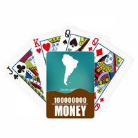 Konturna Karta kontinenta Južna Amerika poker Karta zabavna igra na ruci